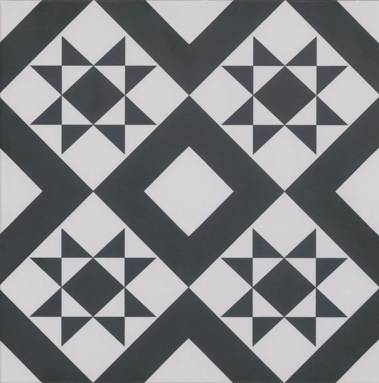 Impex Patterned Geometric AR Black 33x33cm