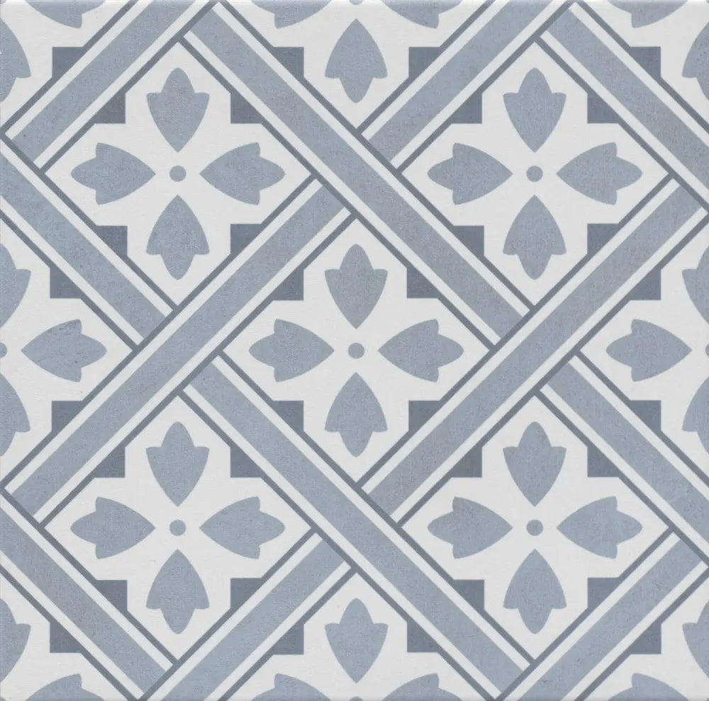 Impex Patterned D M J Blue 33x33cm