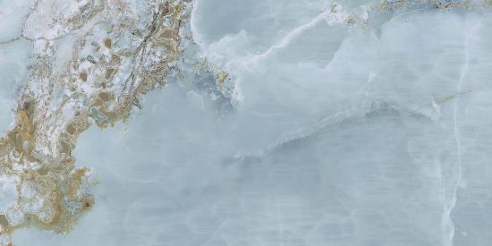 Imola The Room Aqua Blue Gold Polished 60x120cm - Please call or email to order