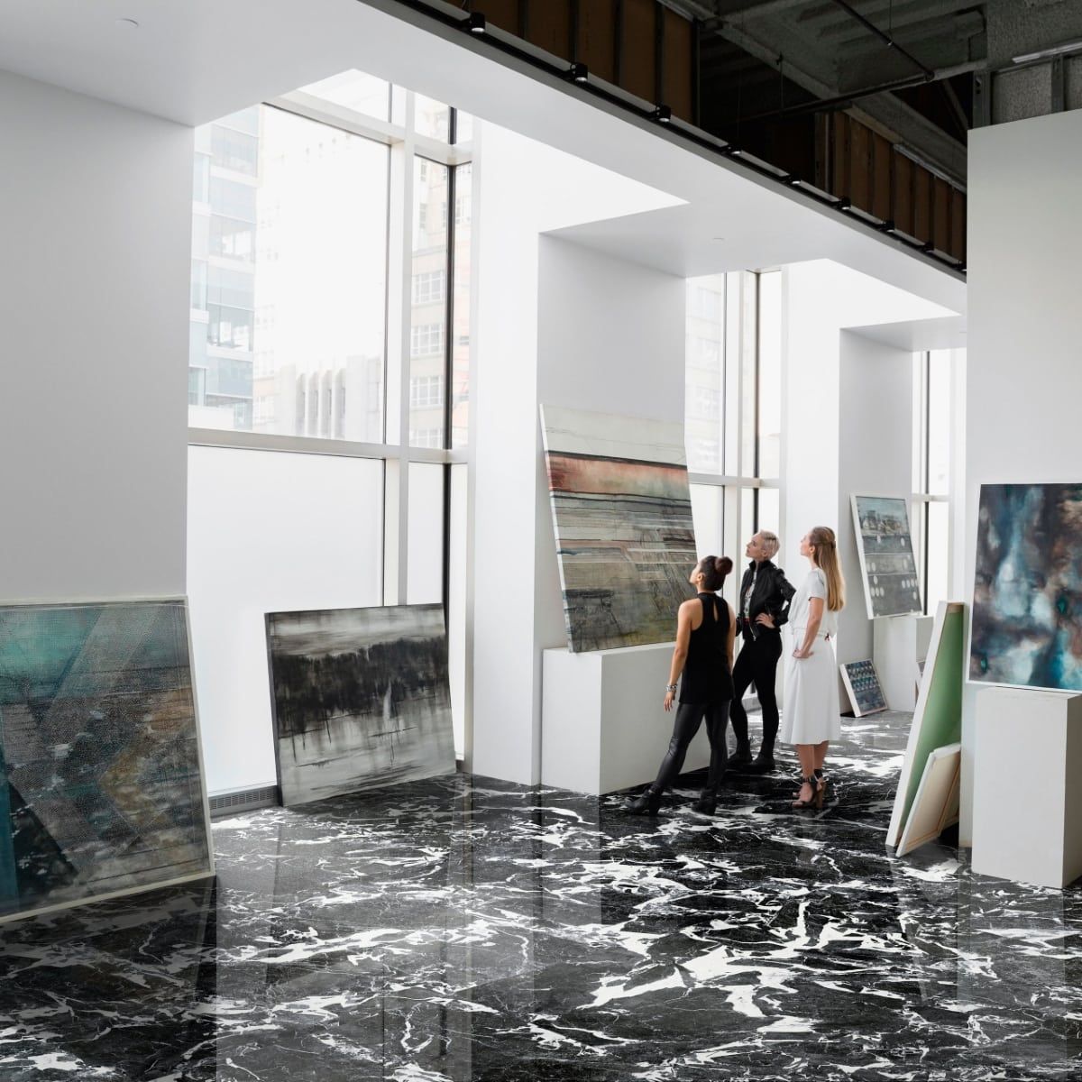 Imola The Room Black and White Polished 60x120cm - Please call or email to order