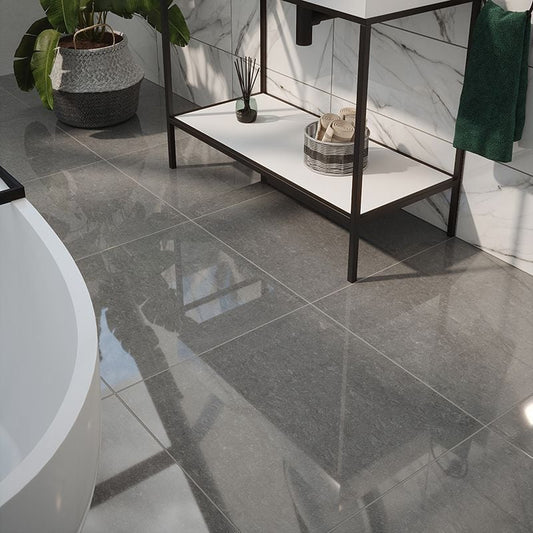 Rak Lounge Polished Dark Grey 60x60cm
