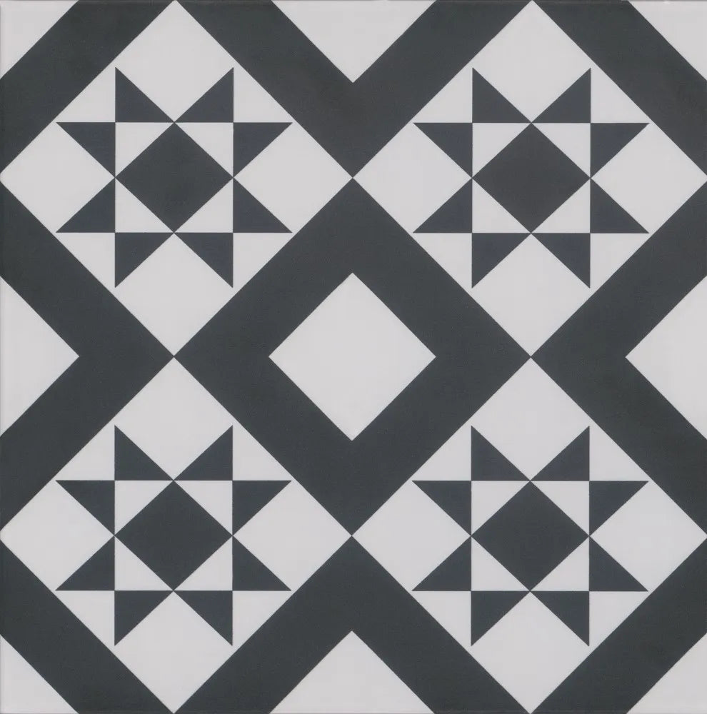 Impex Patterned Geometric AR Black 33x33cm