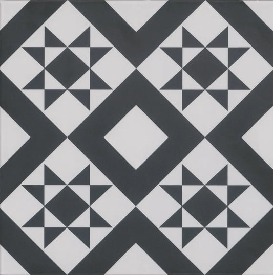 Impex Patterned Geometric AR Black 33x33cm