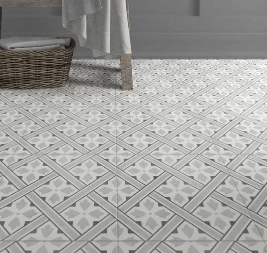 Impex Patterned D M J Grey 33x33cm