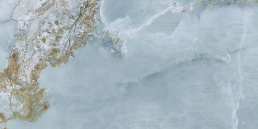 Imola The Room Aqua Blue Gold Polished 60x120cm