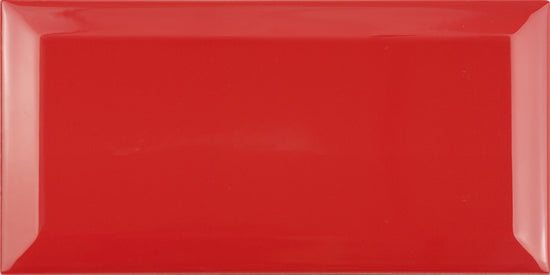 Fabresa Metro Rojo Biselado 10x20cm – Everett Tiles