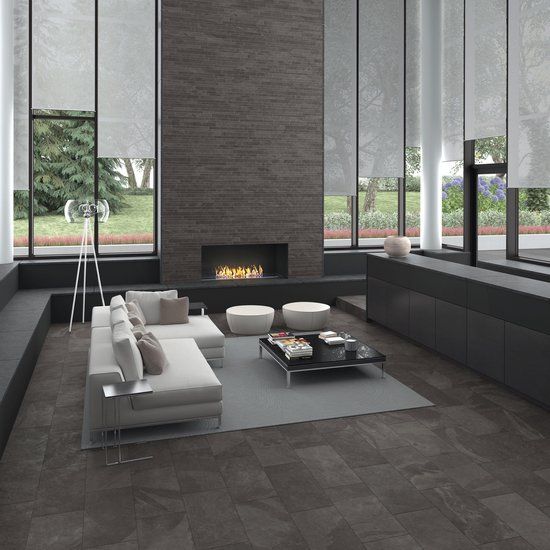 H & R Johnson Riverstone Black 30x60cm